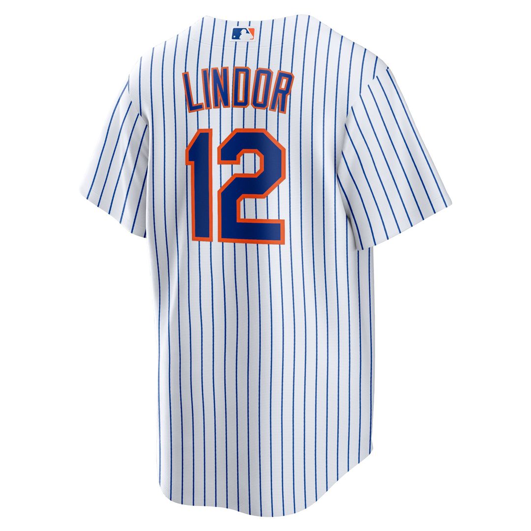New York Mets Francisco Lindor Home Replica Jersey — White