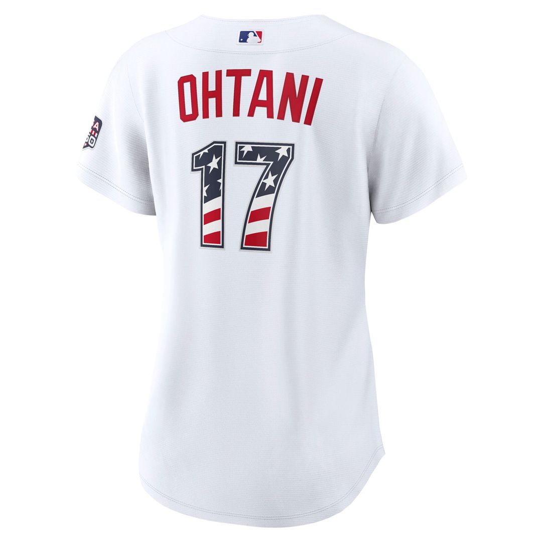 Los Angeles Dodgers Shohei Ohtani Women's USA 250 Fourth of July Home Stadium Jersey — White