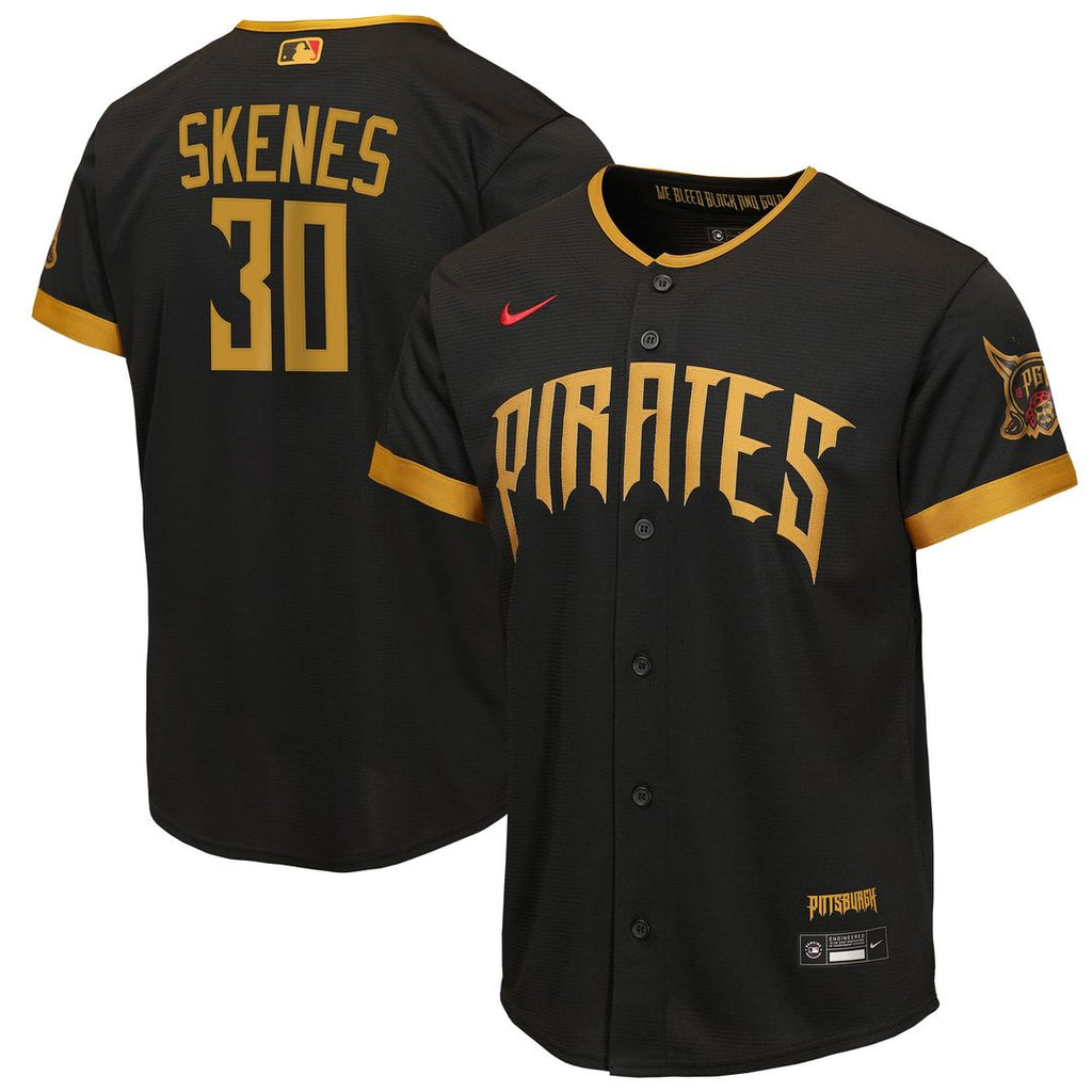 Pittsburgh Pirates Paul Skenes Youth 2026 City Connect Stadium Jersey — Black