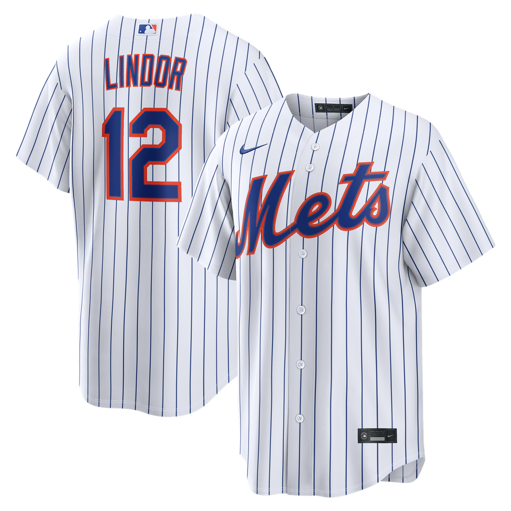 New York Mets Francisco Lindor Home Replica Jersey — White