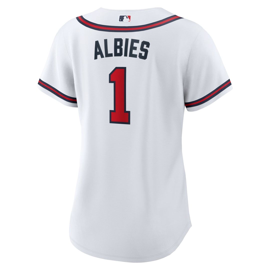 Atlanta Braves Ozzie Albies Women's Home Replica Jersey — White