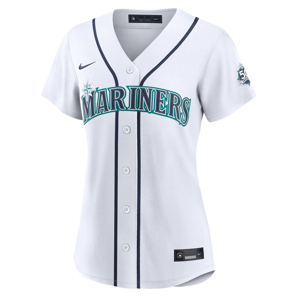 Seattle Mariners Women's Home 50th Season Stadium Jersey — White