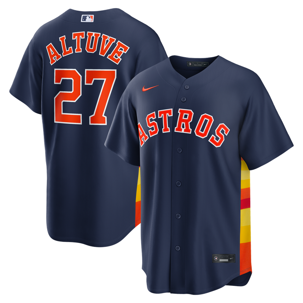 Houston Astros Jose Altuve Alternate 2 Replica Jersey — Navy