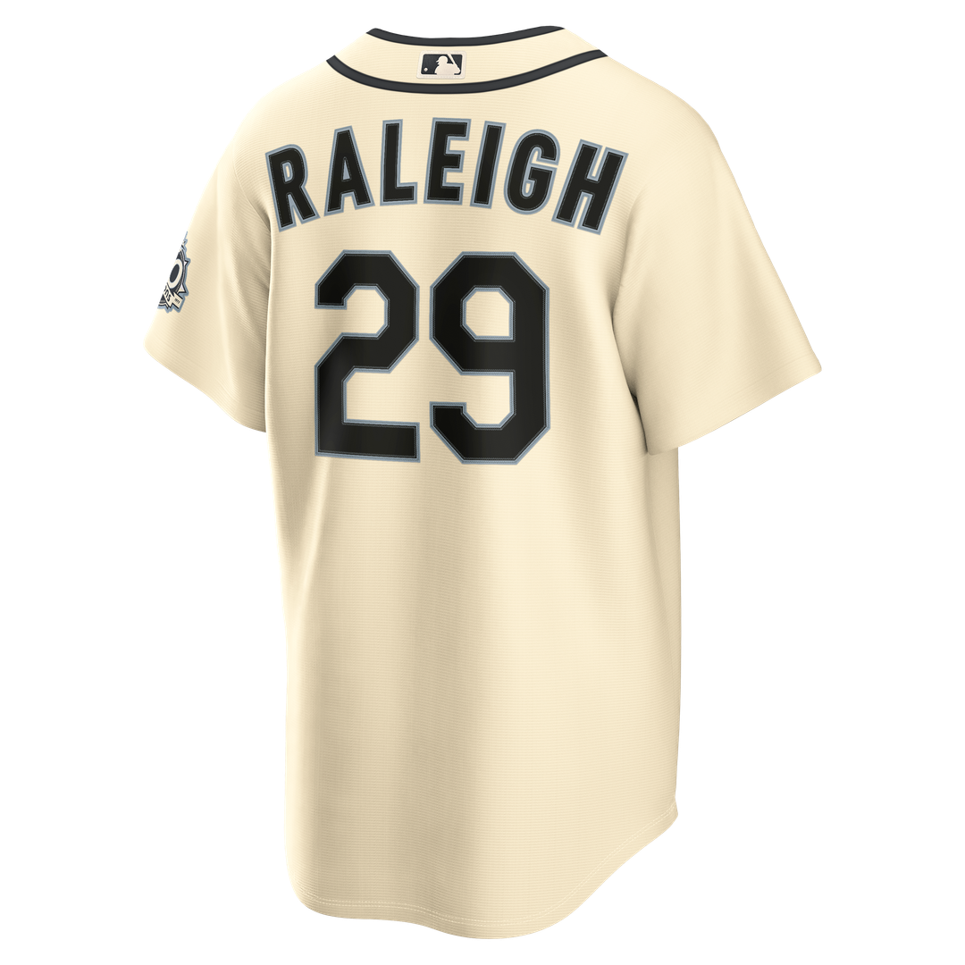 Seattle Mariners Cal Raleigh Alternate Stadium Jersey — Cream