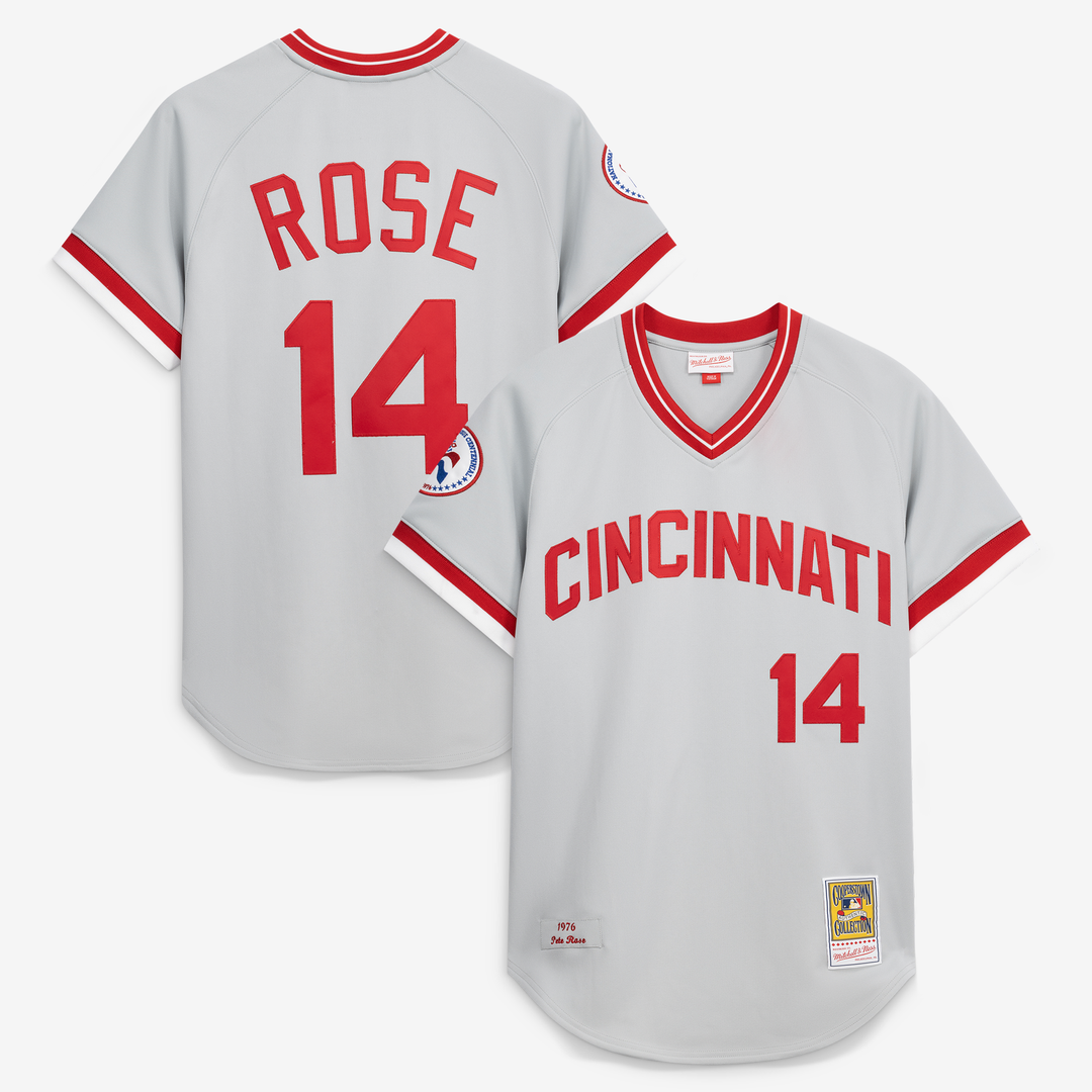 Cincinnati Reds Pete Rose 1976 Authentic Jersey — Gray