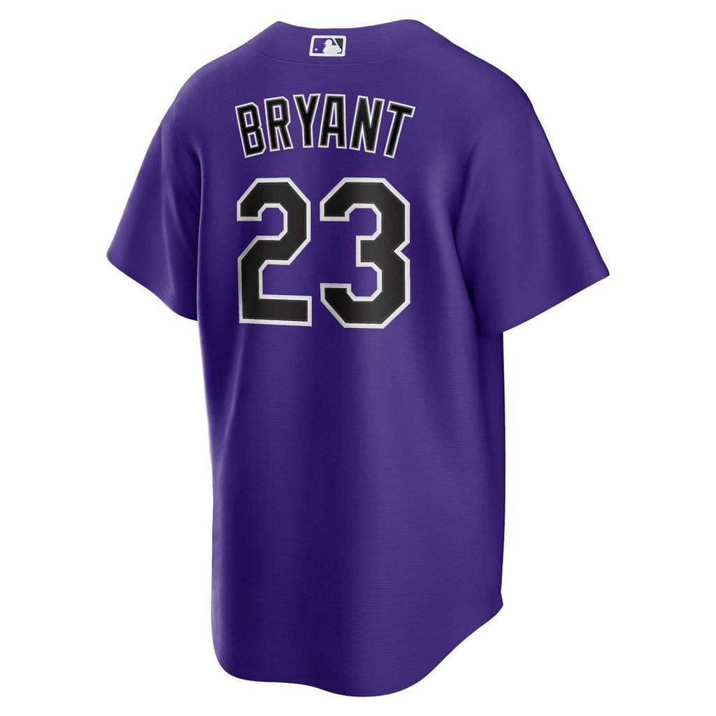 Colorado Rockies Kris Bryant Alternate Replica Jersey — Purple