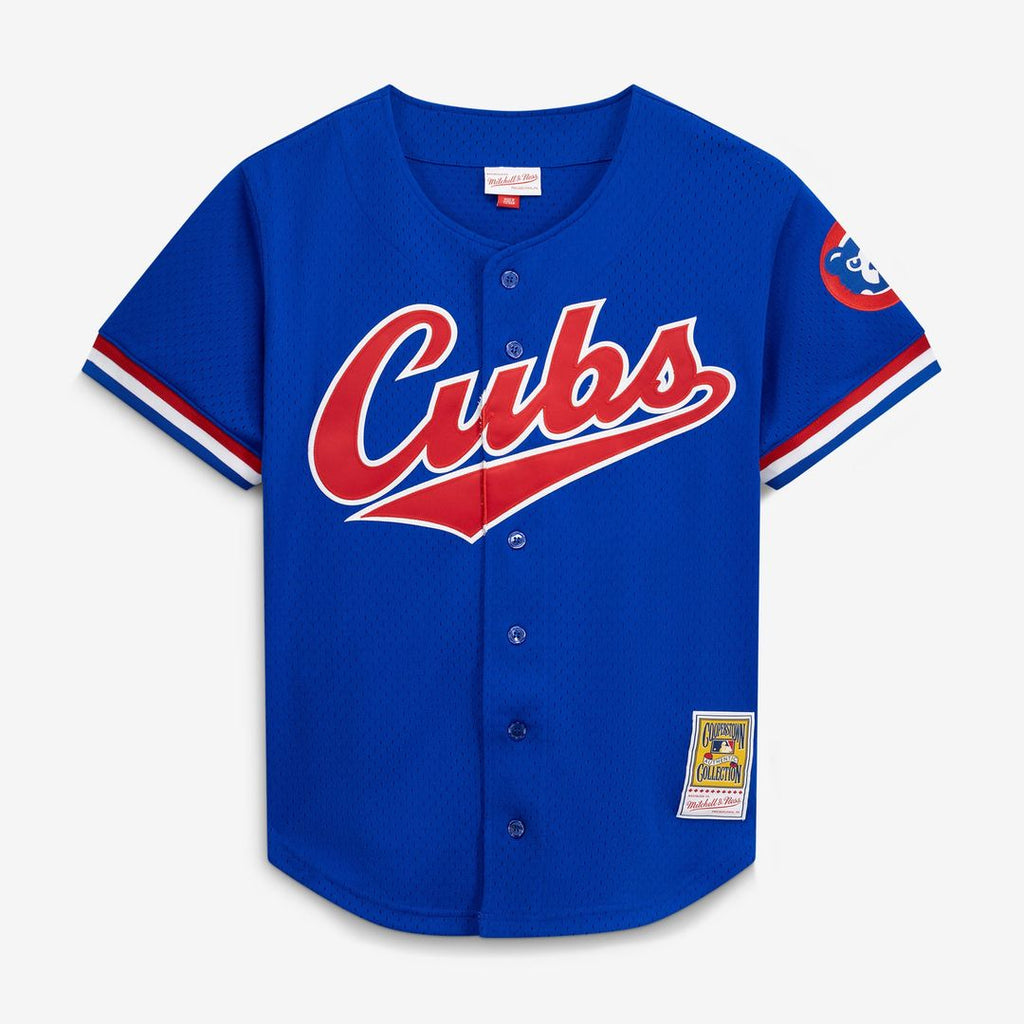 Chicago Cubs Ryne Sandberg Cooperstown 1996 Mesh Batting Practice Button-Up Jersey — Royal