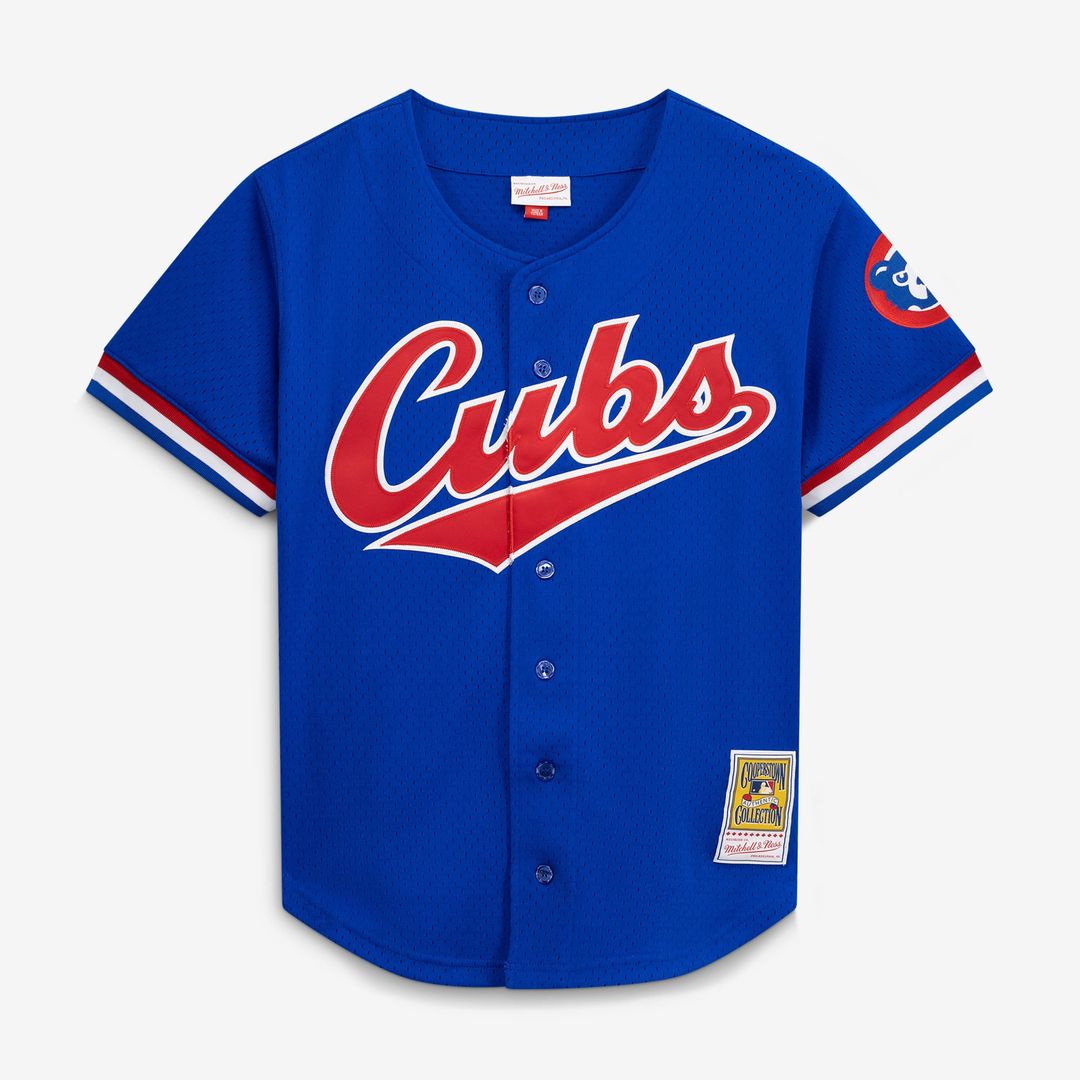Chicago Cubs Ryne Sandberg Cooperstown 1996 Mesh Batting Practice Button-Up Jersey — Royal