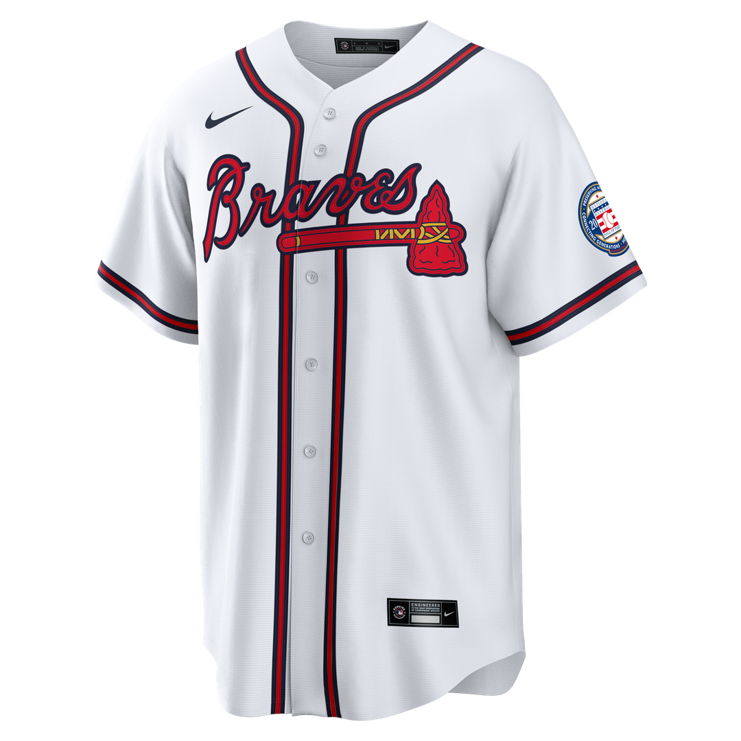 Atlanta Braves Andruw Jones Home Replica 2026 Hall of Fame Patch Jersey — White