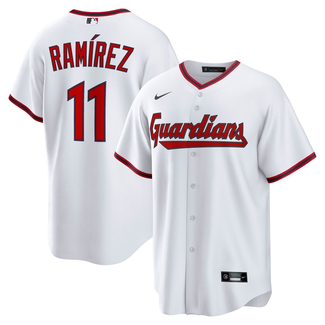 Cleveland Guardians José Ramírez Home Replica Jersey — White