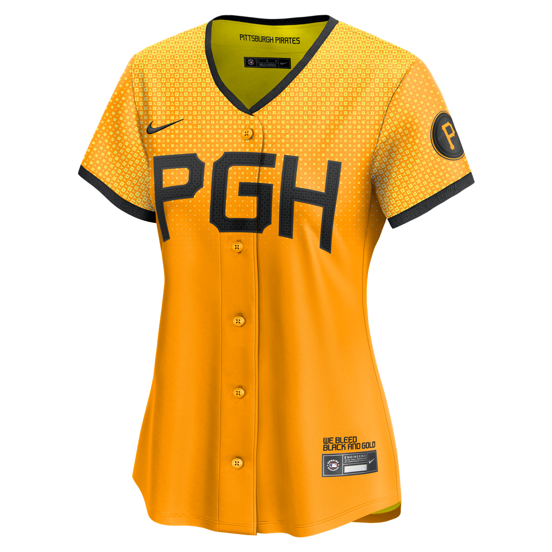 Pittsburgh Pirates Women's City Connect Limited Jersey — Gold
