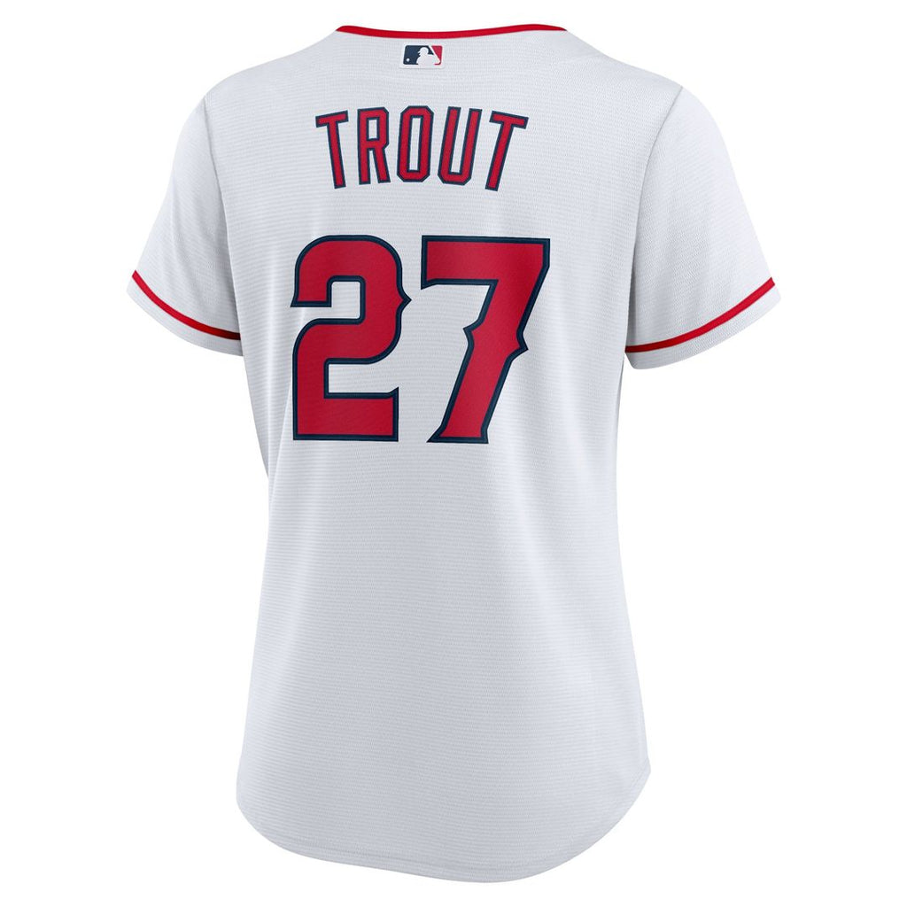 Los Angeles Angels Mike Trout Women's Home Replica Jersey — White