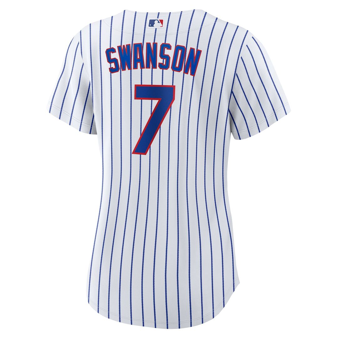 Chicago Cubs Dansby Swanson Women's Home Replica Jersey — White/Royal