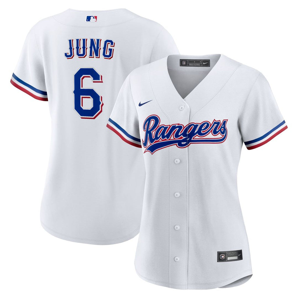 Texas Rangers Josh Jung Women's Home Replica Jersey — White