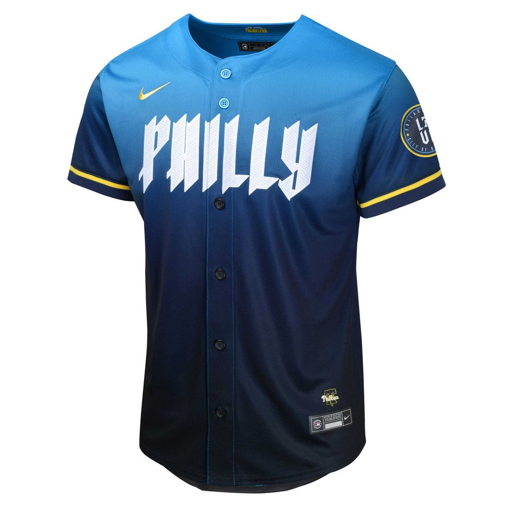 Philadelphia Phillies Zack Wheeler Youth 2024 City Connect Limited Jersey — Blue