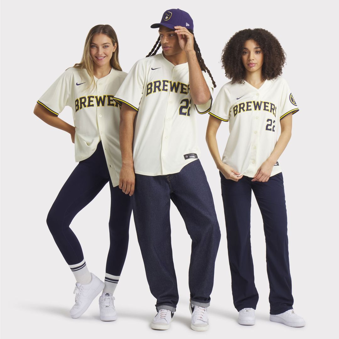 Milwaukee Brewers Christian Yelich Home Limited Jersey — Cream