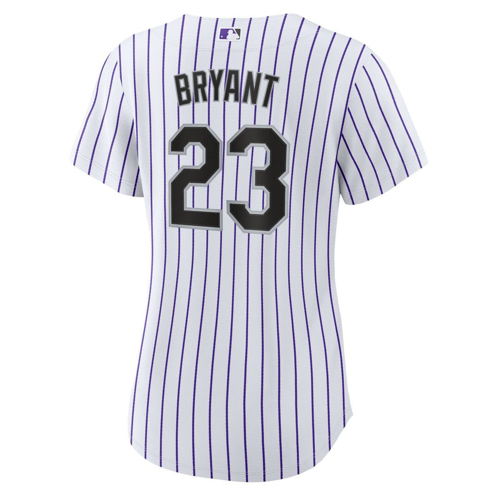Colorado Rockies Kris Bryant Women's Replica Jersey — White/Purple
