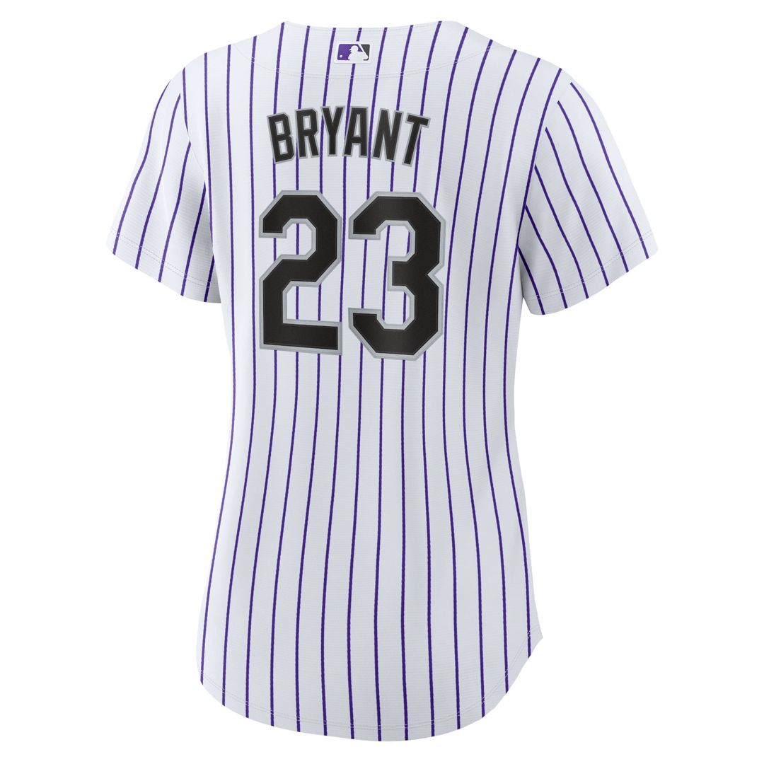 Colorado Rockies Kris Bryant Women's Replica Jersey — White/Purple
