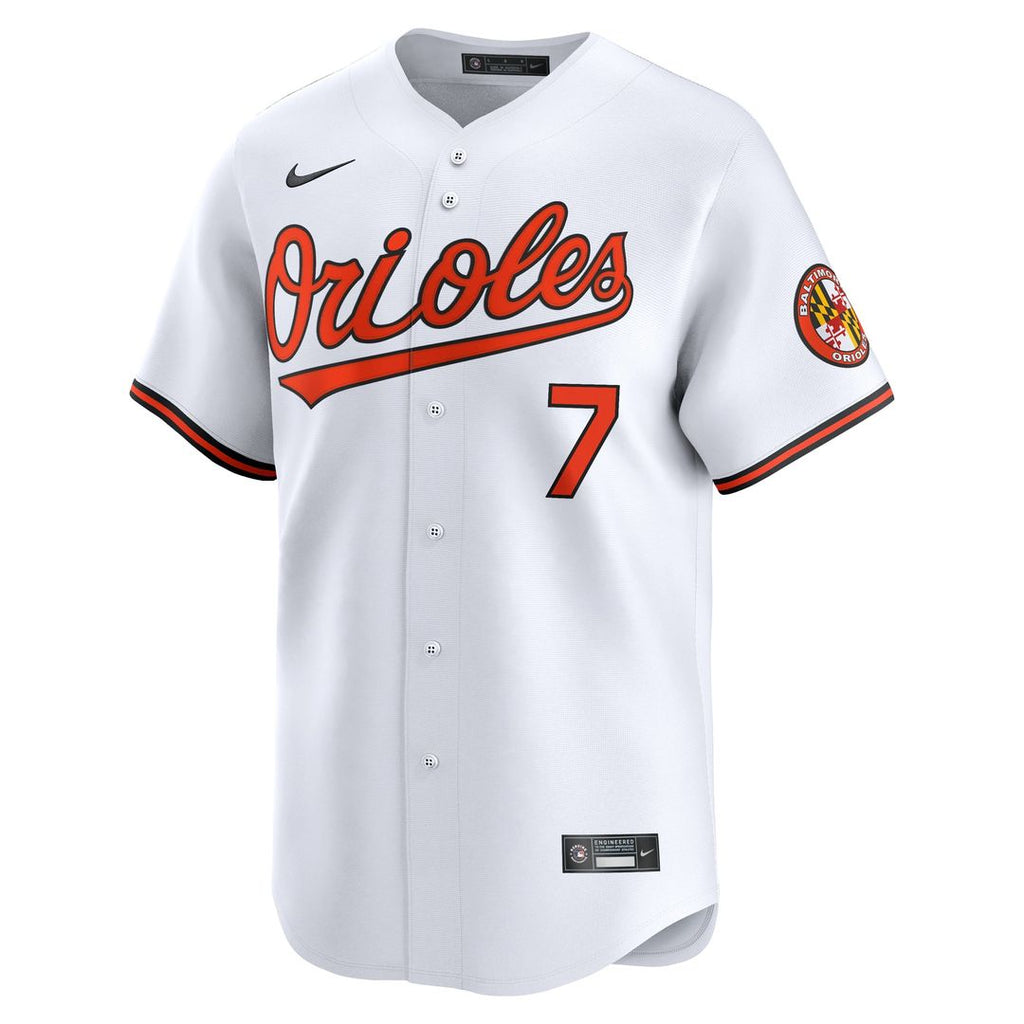 Baltimore Orioles Jackson Holliday Home Limited Jersey — White
