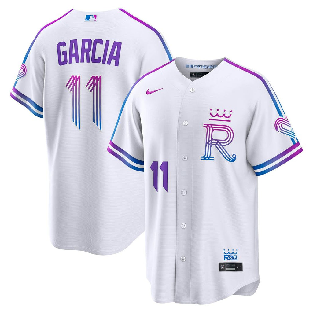 Kansas City Royals Maikel Garcia 2026 City Connect Stadium Jersey — White