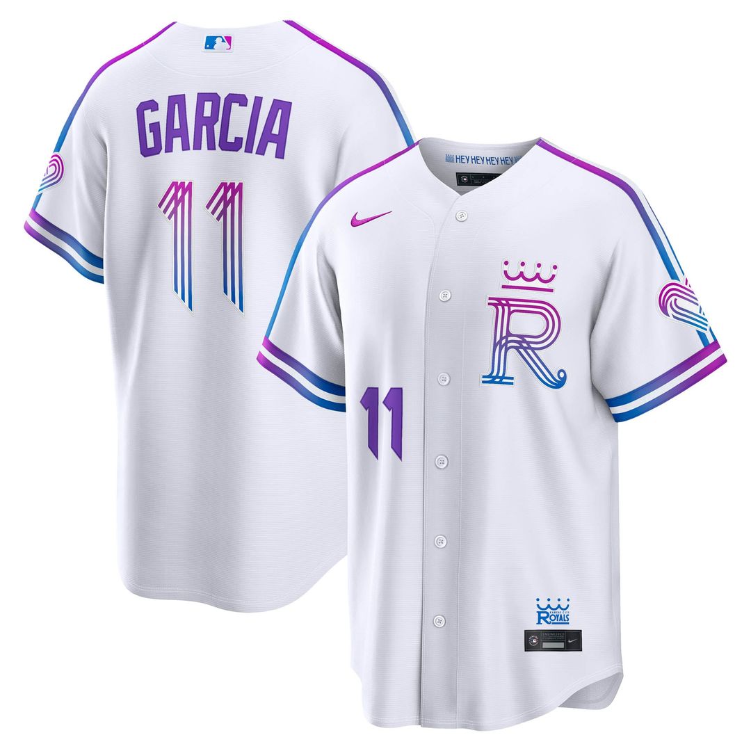 Kansas City Royals Maikel Garcia 2026 City Connect Stadium Jersey — White