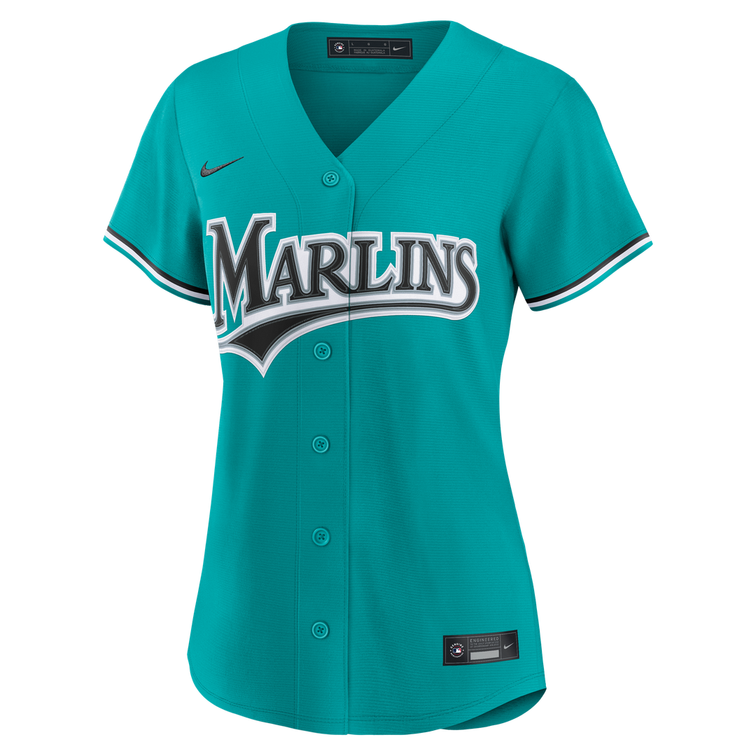Miami Marlins Women's Alternate Replica Jersey — Teal