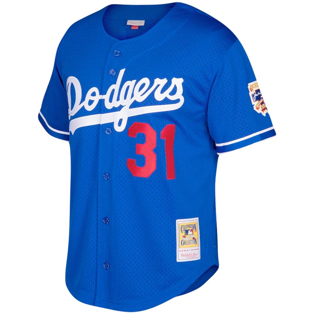 Los Angeles Dodgers Mike Piazza Big & Tall Cooperstown Mesh Batting Practice Jersey — Royal