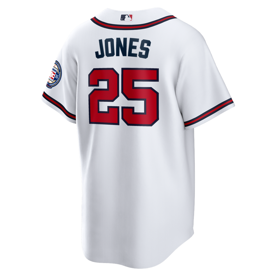 Atlanta Braves Andruw Jones Home Replica 2026 Hall of Fame Patch Jersey — White