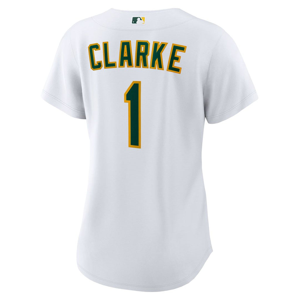 Athletics Denzel Clarke Women's Home Replica Jersey — White