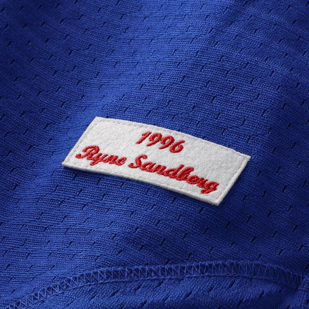 Chicago Cubs Ryne Sandberg Cooperstown 1996 Mesh Batting Practice Button-Up Jersey — Royal