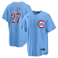 Chicago Cubs Seiya Suzuki Alternate Replica Jersey — Light Blue