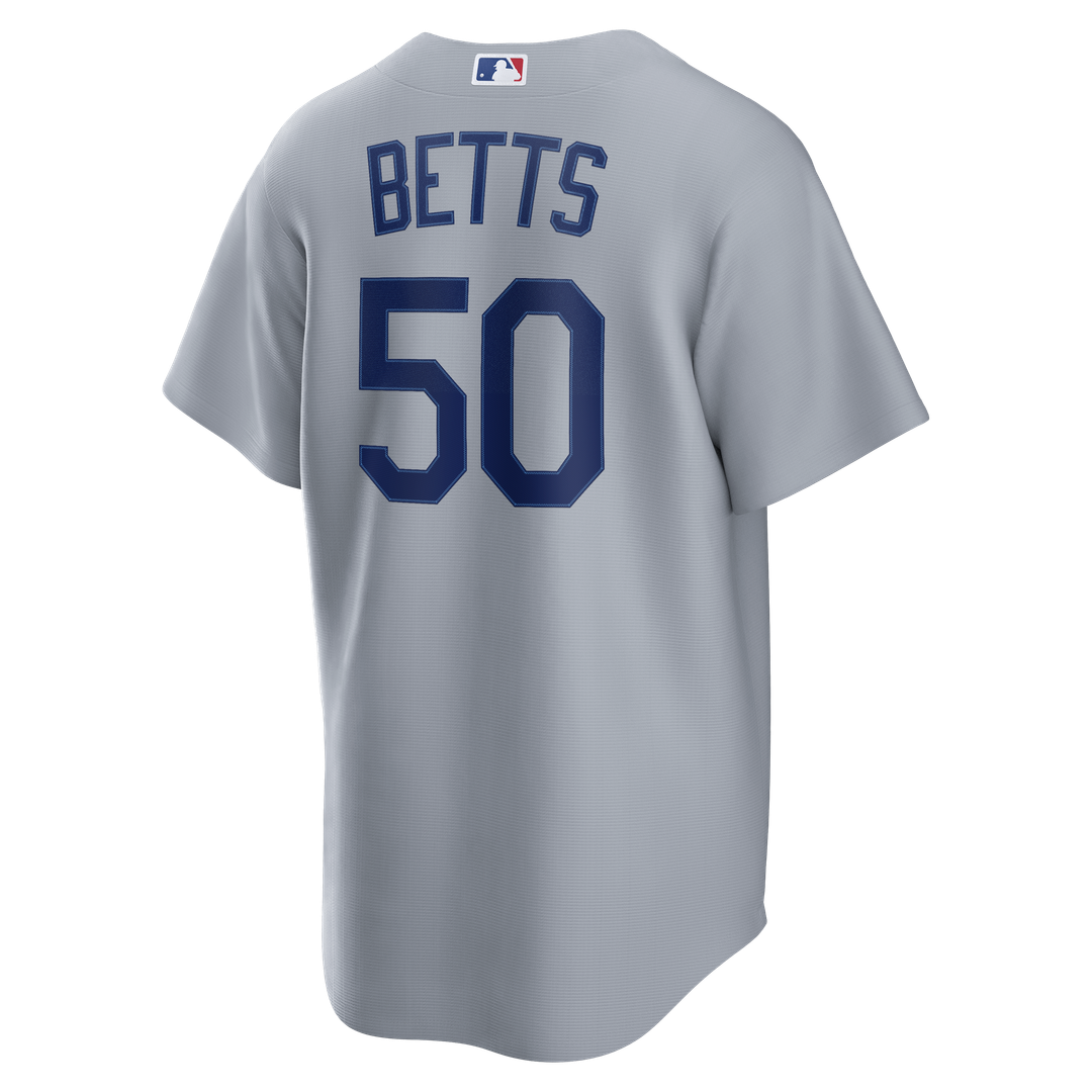 Los Angeles Dodgers Mookie Betts Road Replica Jersey — Gray