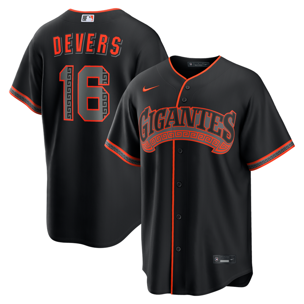 San Francisco Giants Rafael Devers Alternate Replica Jersey — Black