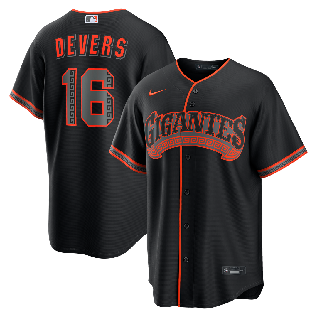 San Francisco Giants Rafael Devers Alternate Replica Jersey — Black
