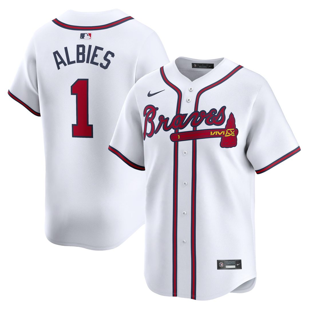 Atlanta Braves Ozzie Albies Home Limited Jersey — White