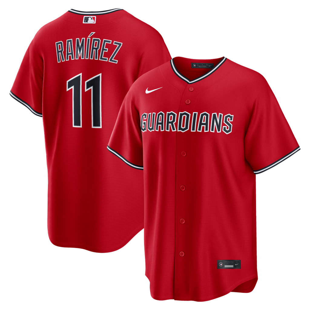 Cleveland Guardians José Ramírez Alternate Replica Jersey — Red