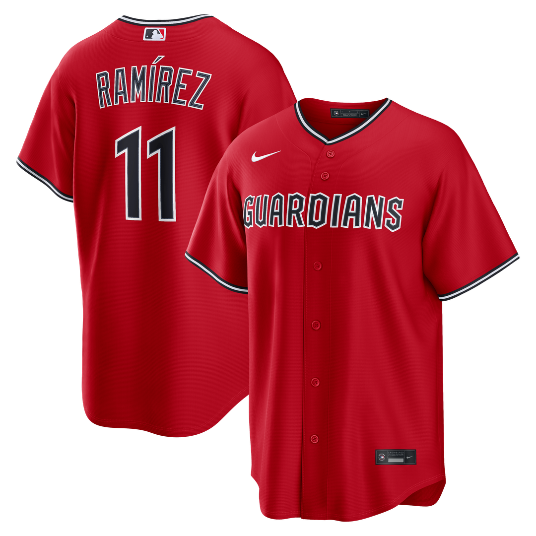 Cleveland Guardians José Ramírez Alternate Replica Jersey — Red