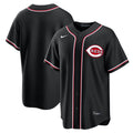 Cincinnati Reds Fashion Replica Black Out Jersey