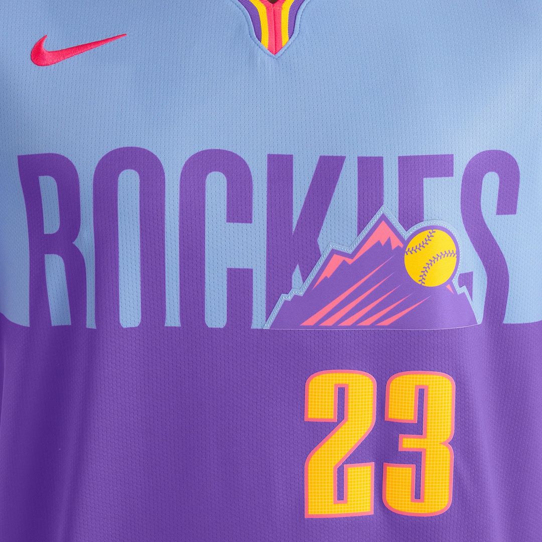 Colorado Rockies Kris Bryant 2025 City Connect Limited Jersey — Purple/Light Blue