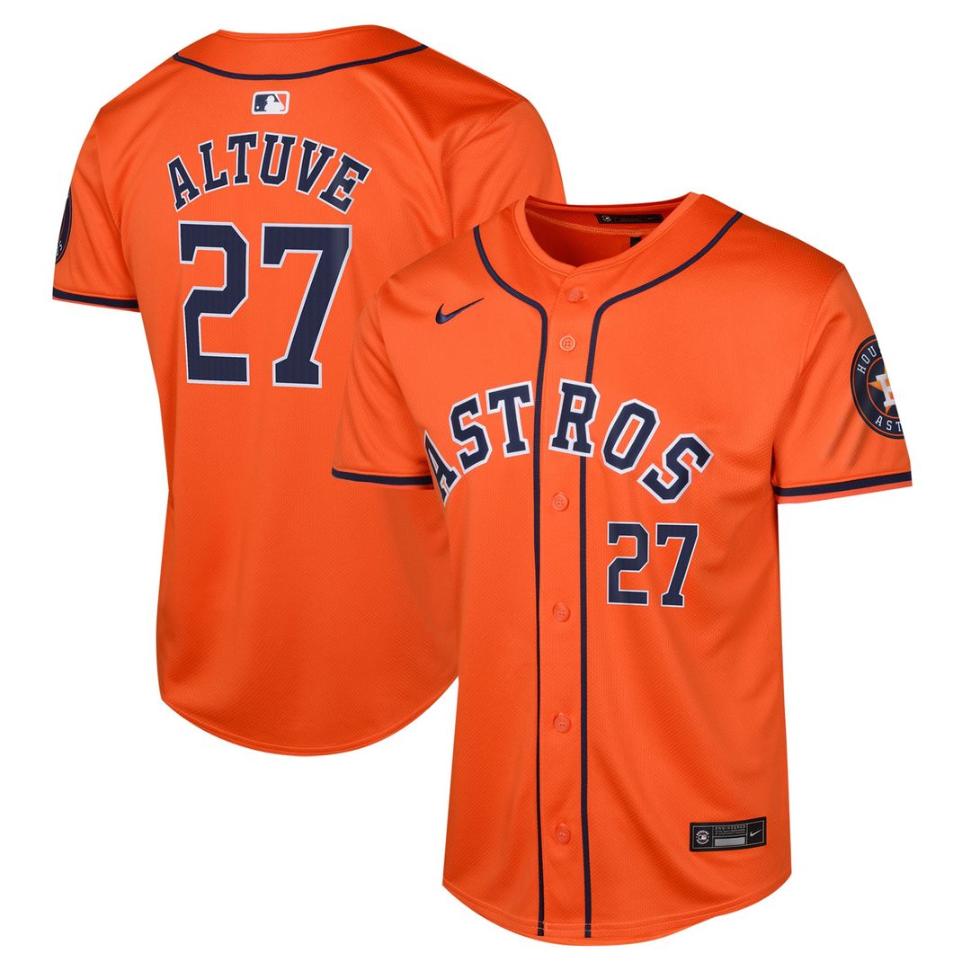 Houston Astros Jose Altuve Youth Alternate Limited Jersey — Orange