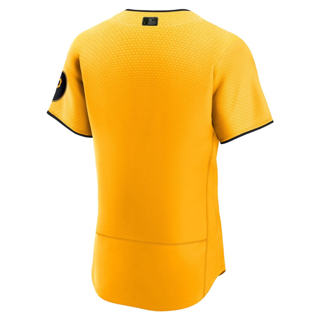 Pittsburgh Pirates City Connect Authentic Jersey — Gold