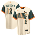 Baltimore Orioles Dylan Beavers 2026 City Connect Stadium Jersey — Cream