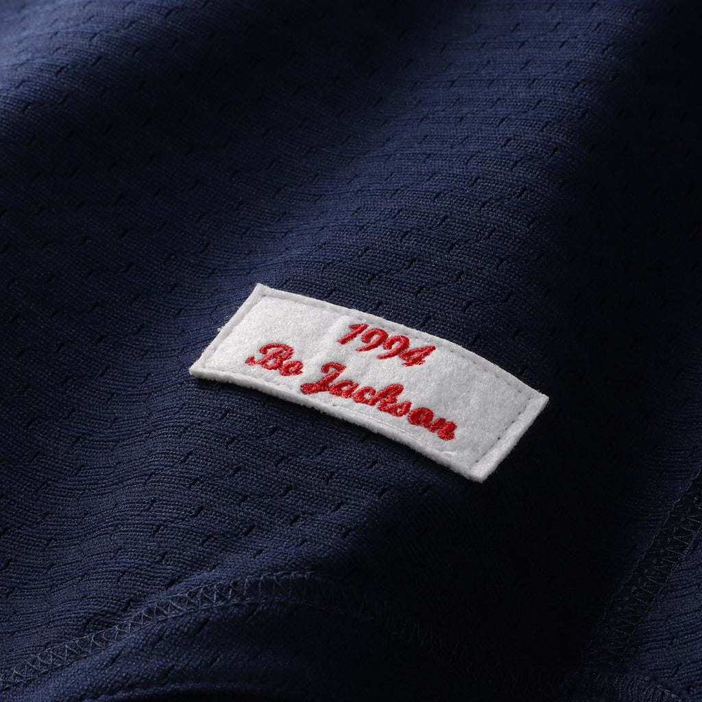 Bo Jackson California Angels Cooperstown Mesh Batting Practice Button-Up Jersey — Navy