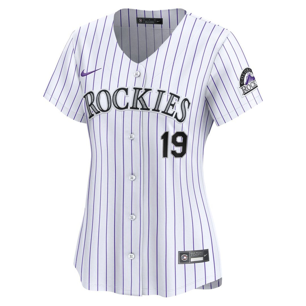 Colorado Rockies Charlie Blackmon Women's Home Limited Jersey — White