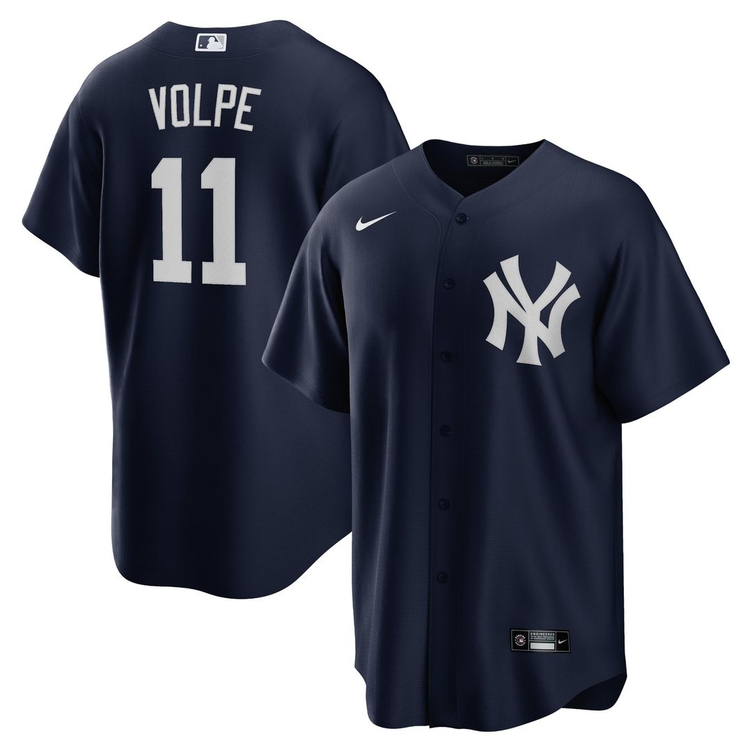 New York Yankees Anthony Volpe Big & Tall Alternate Replica Jersey — Navy