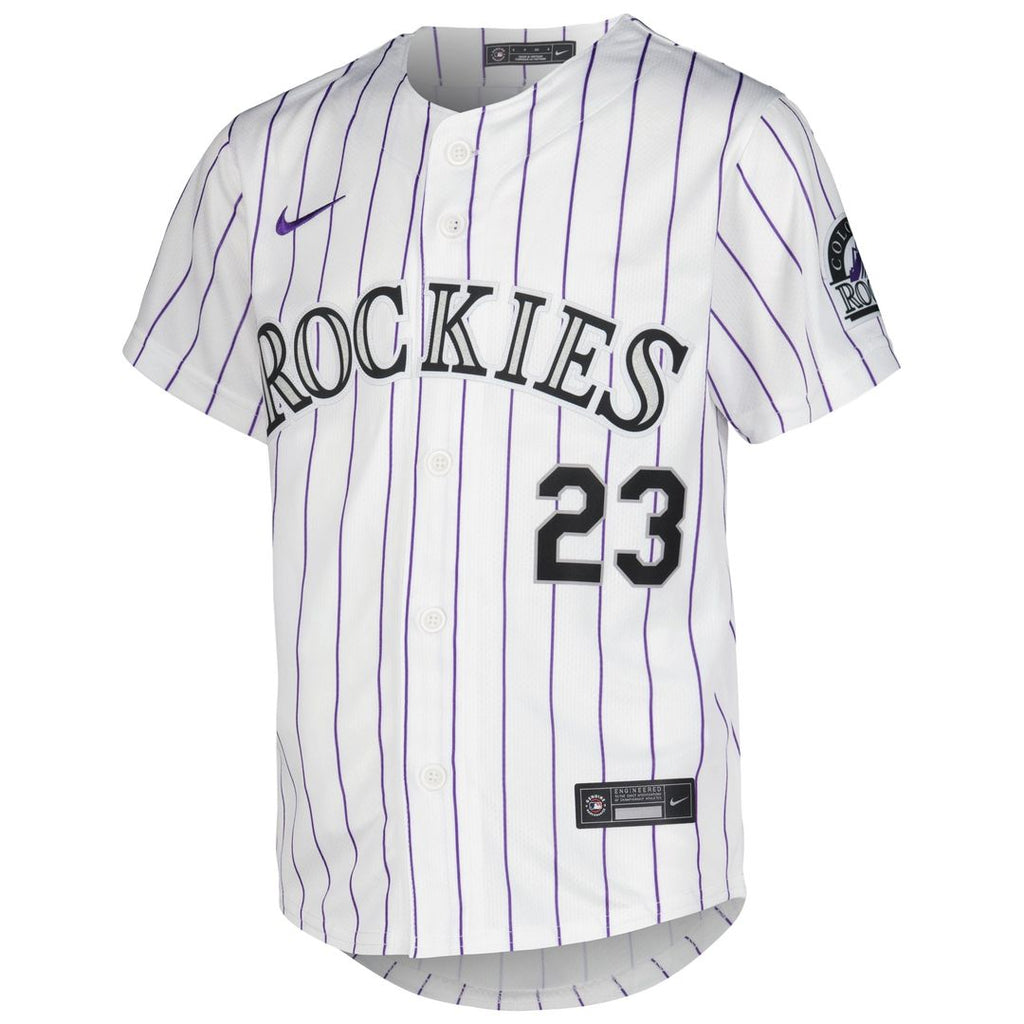Colorado Rockies Kris Bryant Youth Alternate Limited Jersey — Purple