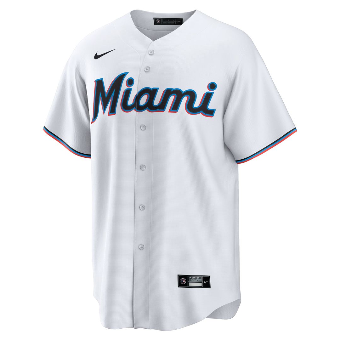 Miami Marlins Kyle Stowers Home Replica Jersey — White