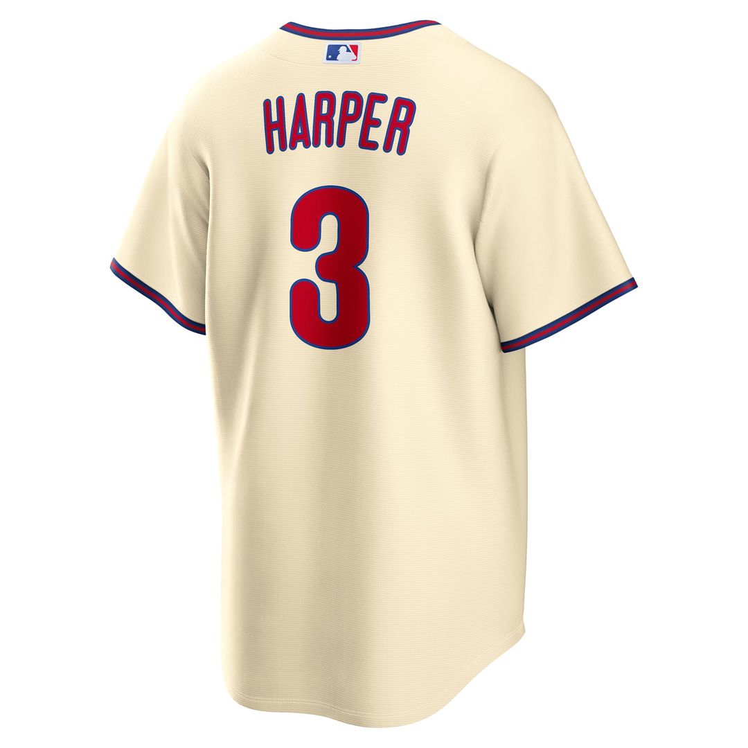 Philadelphia Phillies Bryce Harper Alternate Replica Jersey — Cream