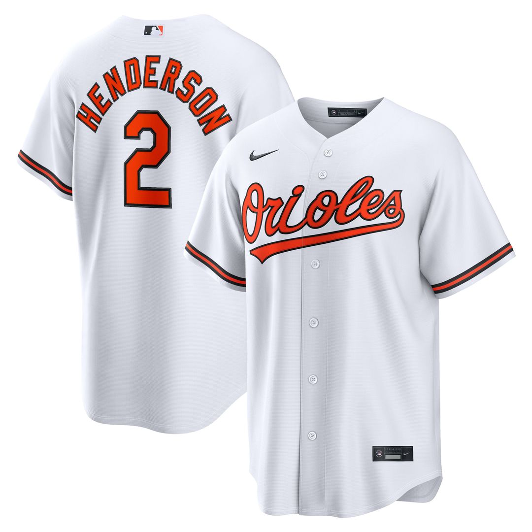 Baltimore Orioles Gunnar Henderson Home Replica Jersey — White