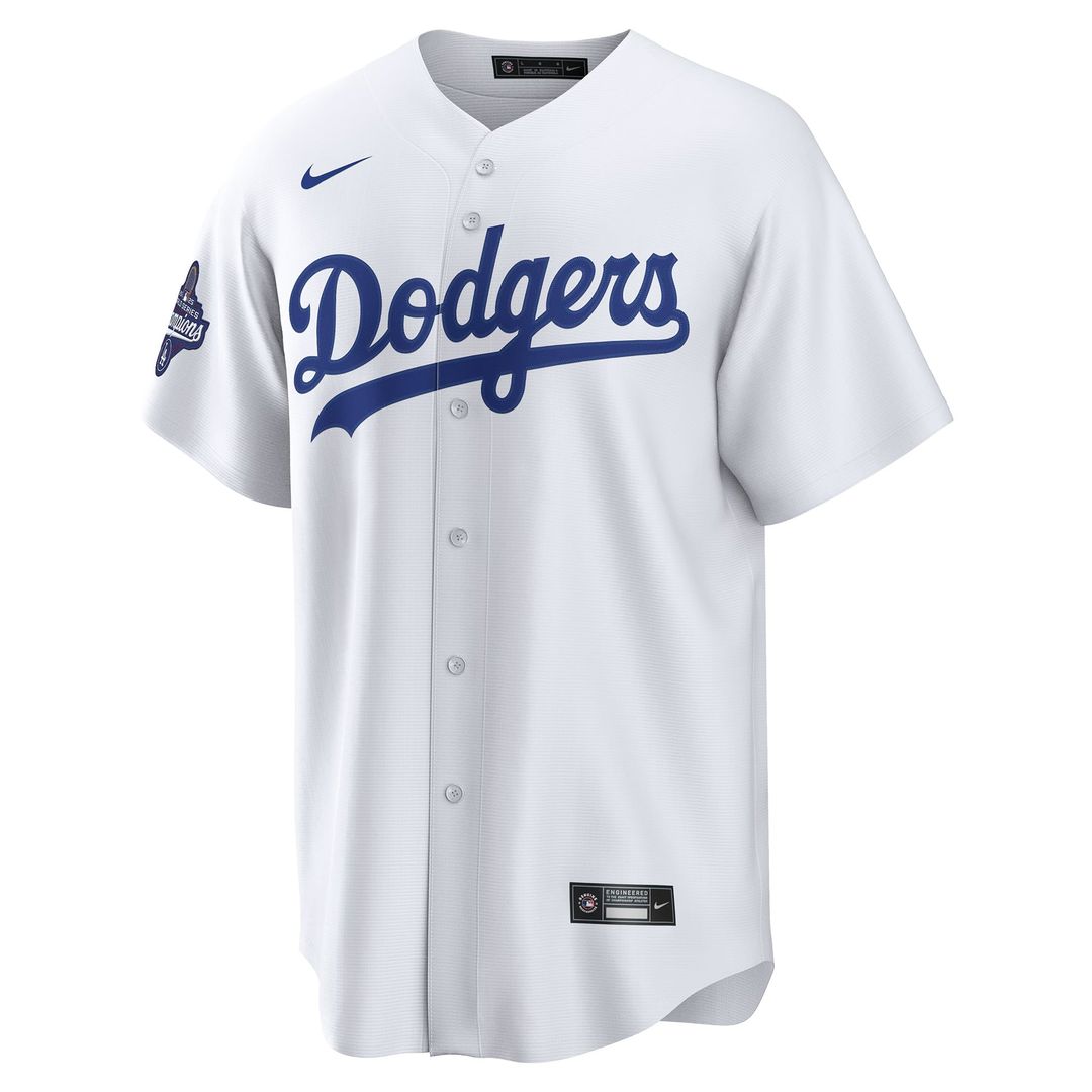 Los Angeles Dodgers Yoshinobu Yamamoto 2025 World Series Champions Home Replica Jersey — White